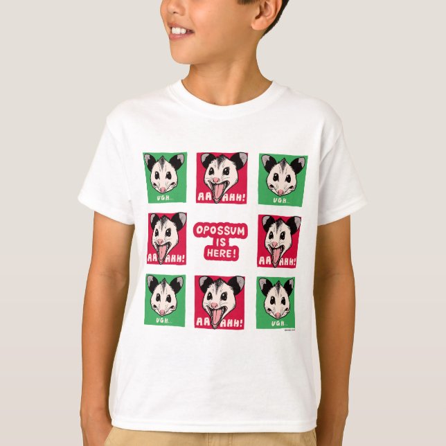 Camiseta Opossum "AHHH" and "UGH..." (Anverso)