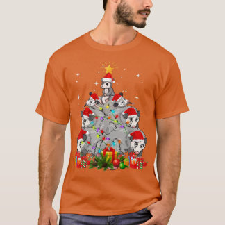 Camiseta Opossum El árbol de navidad de Possum ilumina la d