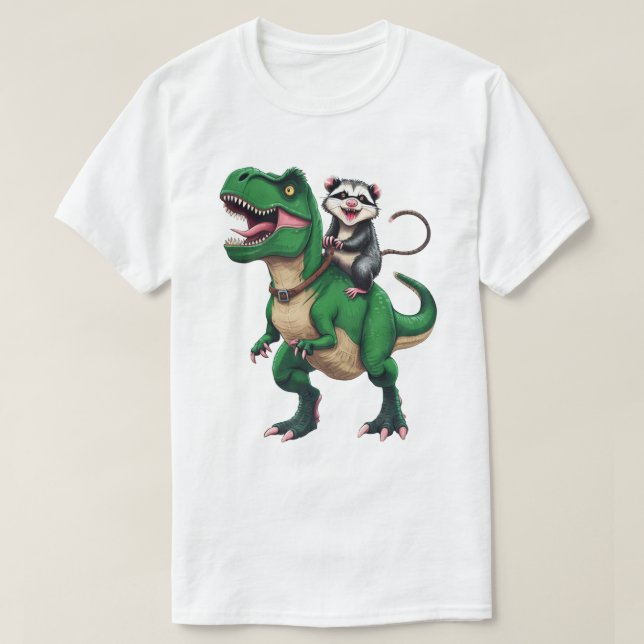 Camiseta Opossum en T-Rex - Des de dinosaurios de la divers (Diseño del anverso)