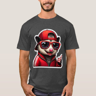 CAMISETA OPOSSUM EN TRACK SUJETO ROJO