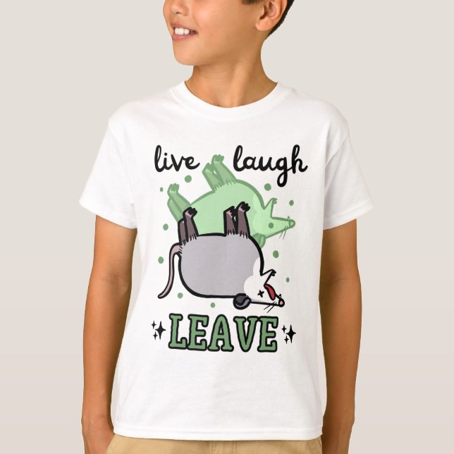 Camiseta Opossum Funny Live Laurel Dejar Humor Oscuro Possu (Anverso)