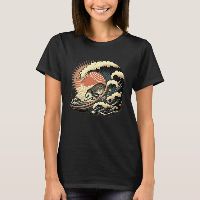 Camiseta Opossum Japanese Wave  Vintage Possum (Anverso)