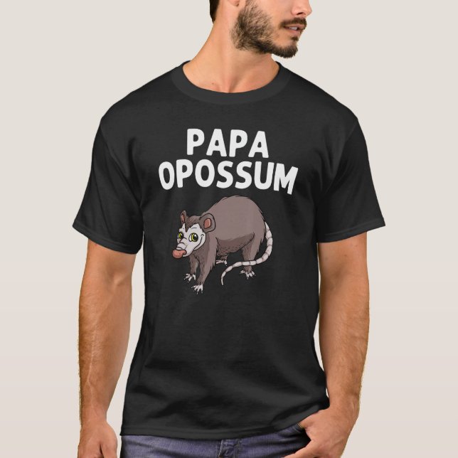 Camiseta Opossum Para Hombres Papá Awesome Possum Support A (Anverso)