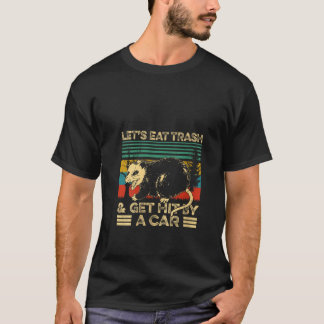 Camiseta Opossum vintage retro Comamos basura y seamos golp