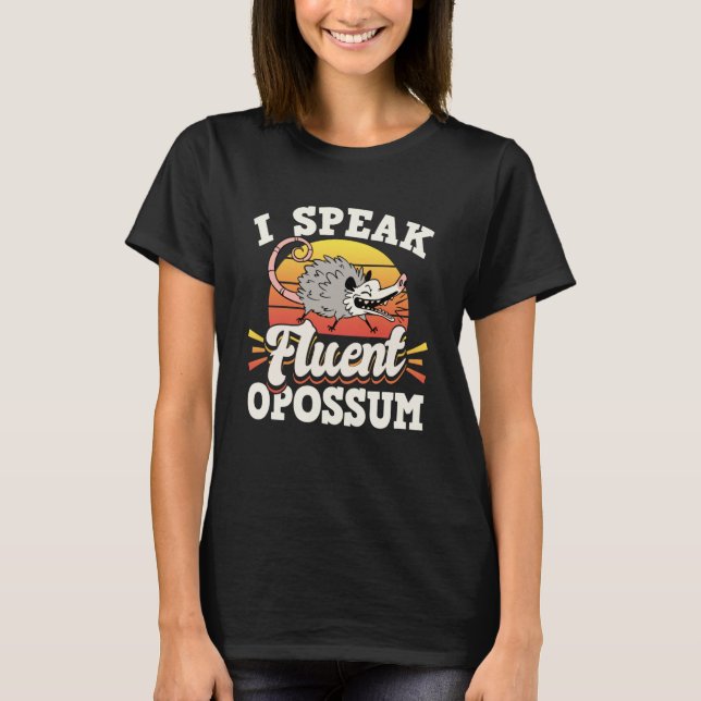 Camiseta Opossums Vintage Hablo Fluent Opossum (Anverso)