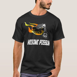 Camiseta Oposum impresionante del jinete de la bici