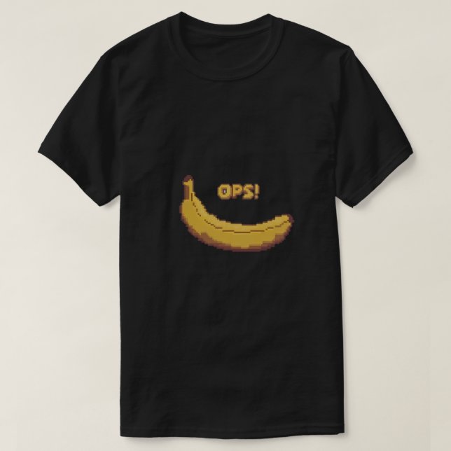 Camiseta ¡Ops! Diseño de arte Banana Pixel (Diseño del anverso)