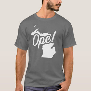 Camiseta Optar por una frase de broma de Michigan White Mid