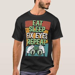 Camiseta Optician Opto Médica Ojo Repito Ojo De Fijación De