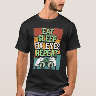 Camiseta Optician Opto Médica Ojo Repito Ojo De Fijación De