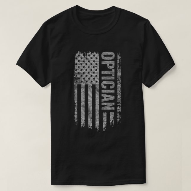 Camiseta Optician USA Flag Distressed design (Diseño del anverso)