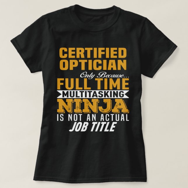Camiseta Opticiario certificado (Diseño del anverso)