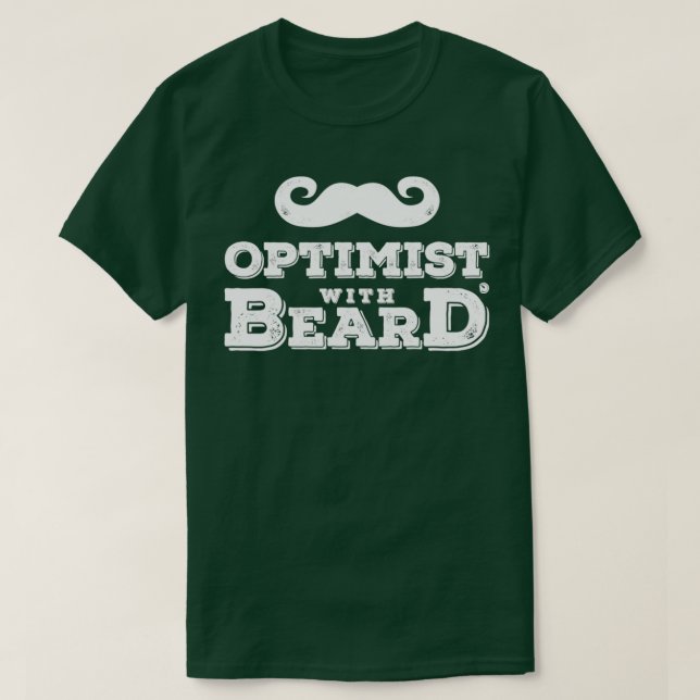 Camiseta Optimista con barba (Diseño del anverso)