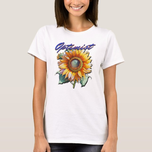 Camiseta Optimista de girasol (Anverso)