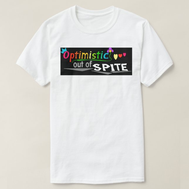 Camiseta "Optimista" en color (Diseño del anverso)