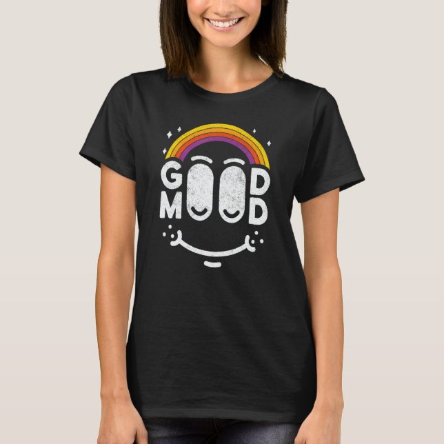 Camiseta Optimistic Good Mood good vibe laughing positive v (Anverso)