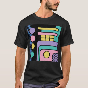 Camiseta Optimizar el diseño geométrico de estilo retro mod