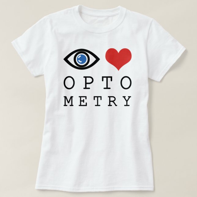 Camiseta Optometría De Amor Ocular (Diseño del anverso)
