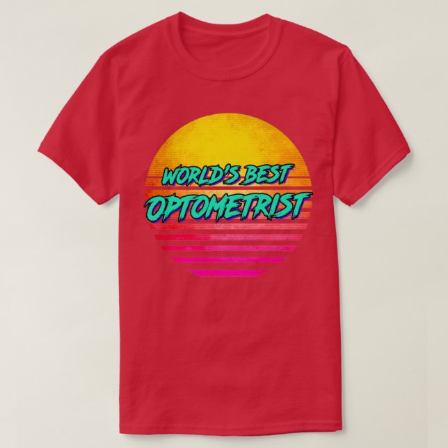 Camiseta Optometría retro de los años 1980 1 (Diseño del anverso)