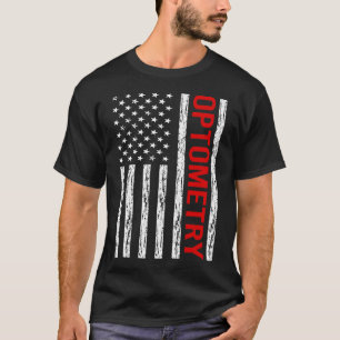 Camiseta Optometrist de la bandera de los Estados Unidos