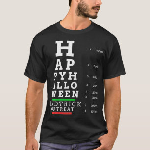 Camiseta Optometrist Halloween Eye Chart Optometry Eye Doct