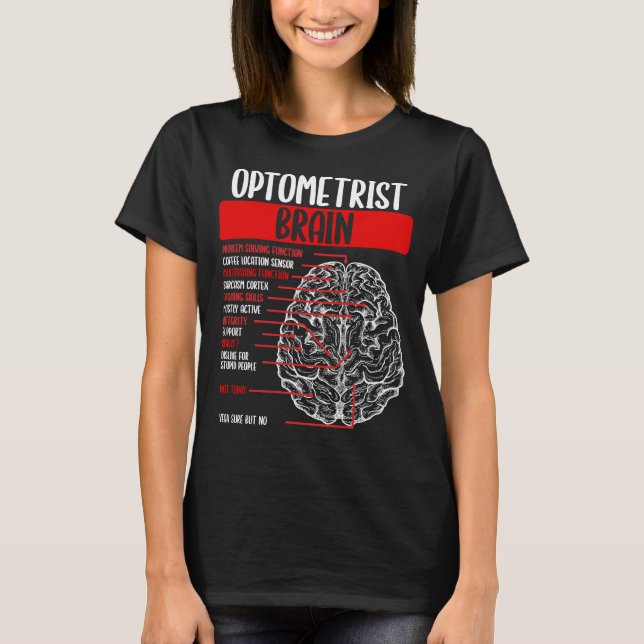 Camiseta Optometrista Brain Eyeglass Whisperer Opticist Deb (Anverso)