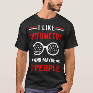 Camiseta Optometrista de 3 personas rojas Optometría