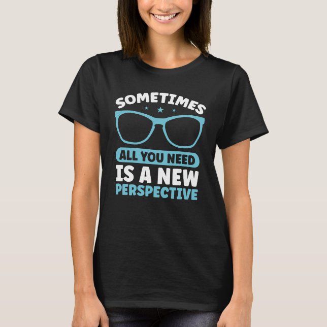 Camiseta Optometrista Nueva Perspectiva Óptica De Ojos (Anverso)