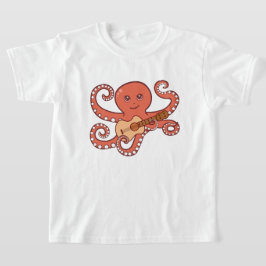 Camiseta Opulpo Adorable Jugando A Personalizado De Guitarr