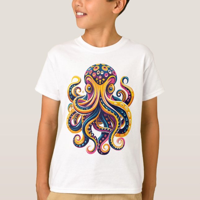 Camiseta Opulpo psicodélico del Mar Profundo (Anverso)
