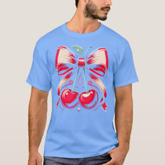Camiseta oquette Bows con cerezas Cute Coquette chica