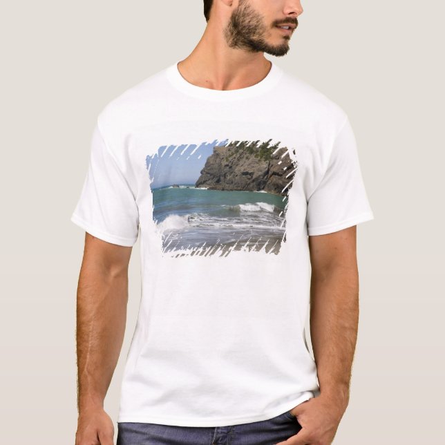 Camiseta OR, Costa de Oregón, Whaleshead Beach, Sur (Anverso)