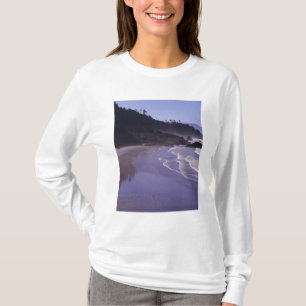 Camiseta OR, Ecola SP, Indian Beach con niebla matutina