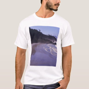 Camiseta OR, Ecola SP, Indian Beach con niebla matutina