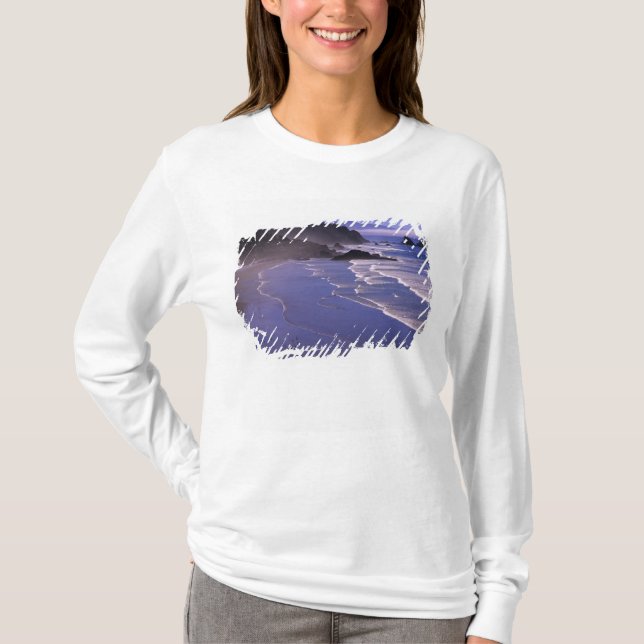 Camiseta OR, Oregon Coast, Ecola SP, Indian Beach con (Anverso)