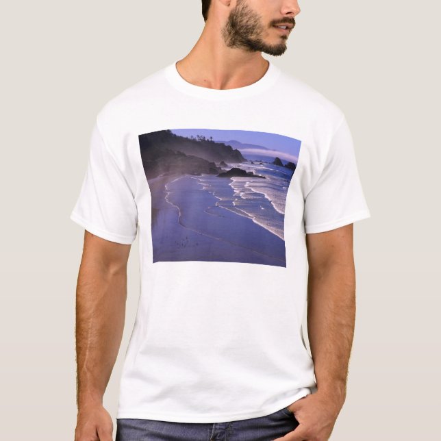 Camiseta OR, Oregon Coast, Ecola SP, Indian Beach con (Anverso)