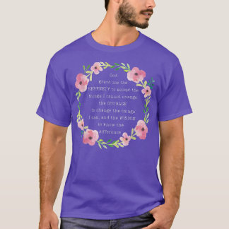 Camiseta Oración cristiana de recuperación: Dios me conceda