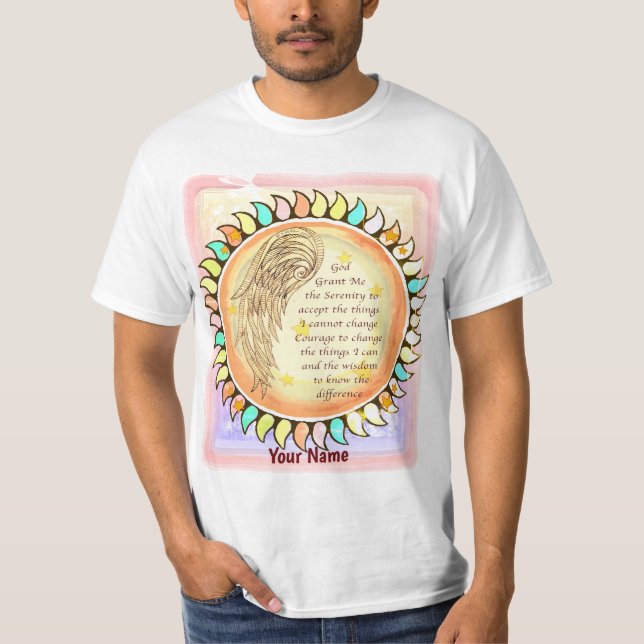 Camiseta Oración de la serenidad del Ángel Cristiano (Anverso)