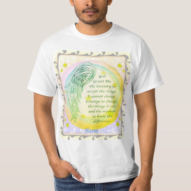 Camiseta Oración de la serenidad del Ángel Cristiano (Anverso)