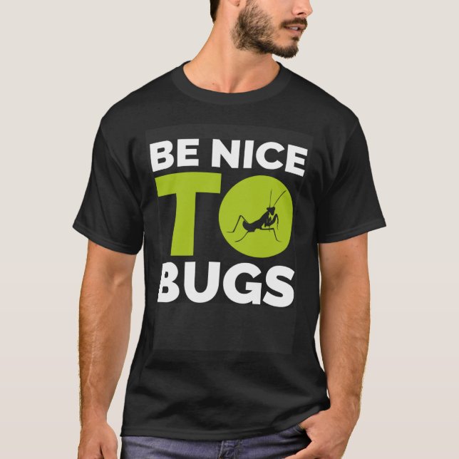 Camiseta Oración de Mantis Mantises Bug Previendo Insectos  (Anverso)