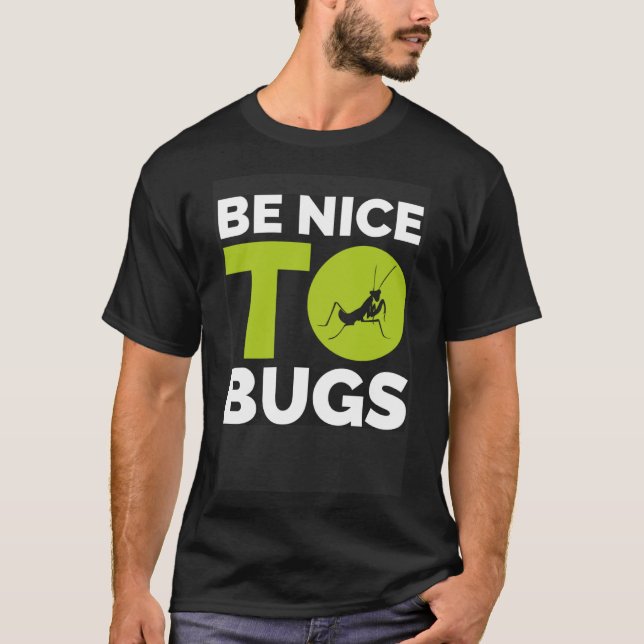 Camiseta Oración de Mantis Mantises Bug Previendo Insectos  (Anverso)