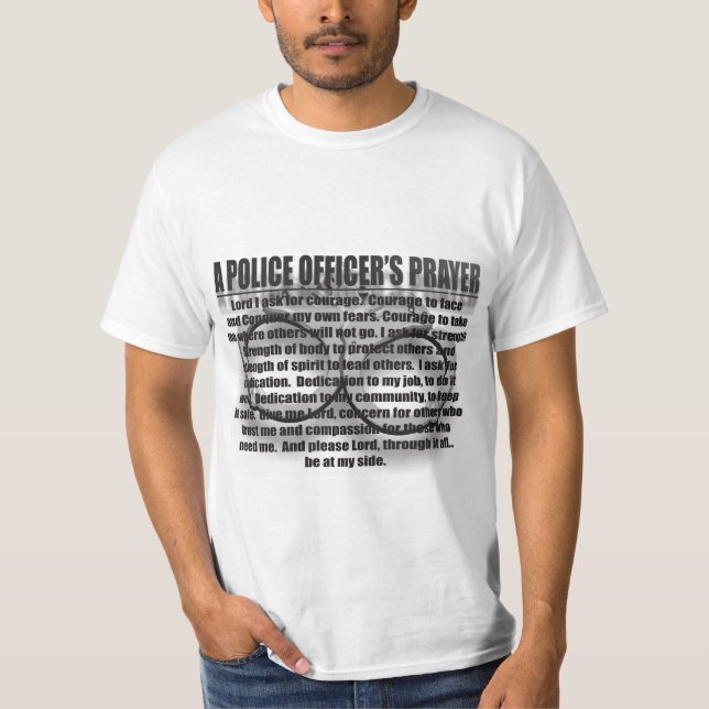 Camiseta Oración de oficial de policía (Anverso)