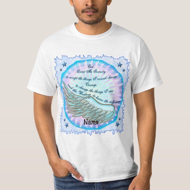 Camiseta Oración de Serenidad Ala Violeta  (Anverso)