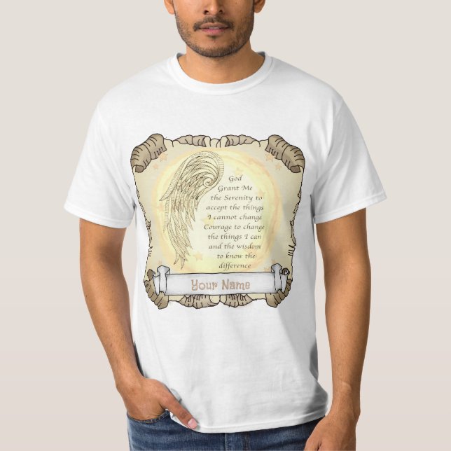Camiseta  Oración de Serenidad del Ángel  (Anverso)