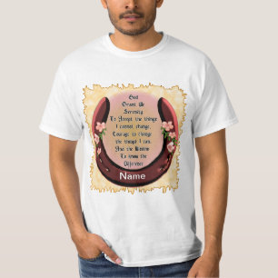 Camiseta Oración de Serenidad en forma de herradura