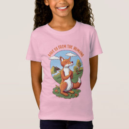 Camiseta Oración de zorro de dibujos animados – Mensaje par