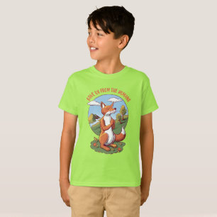 Camiseta Oración de zorro de dibujos animados – Mensaje par