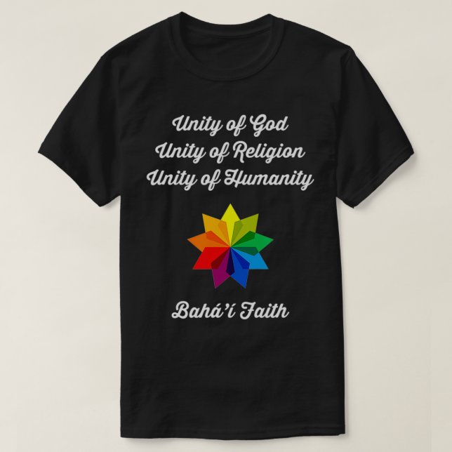 Camiseta Oración religiosa Baha'i Cita baha'i Faith  (Diseño del anverso)