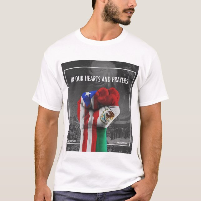 Camiseta Oraciones por Puerta Rico y México 2017 (Anverso)