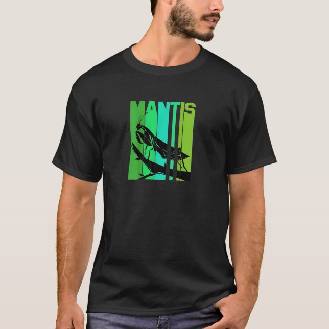 Camiseta Orando a Mantis Graciosos Tees Gráficos sucios en  (Anverso)